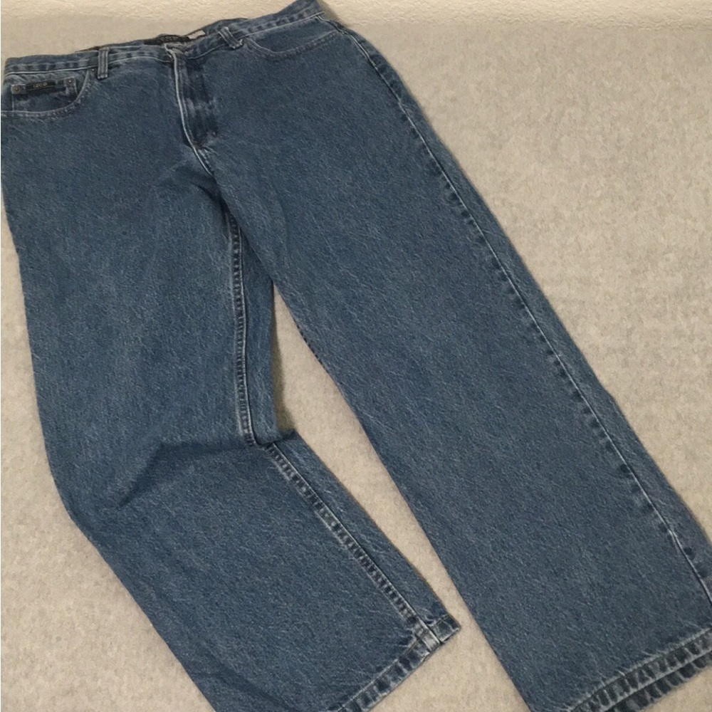 Mens Vintage Izod Relaxed Fit Jeans Size 36 Skater Streetwear Grunge Work Chore